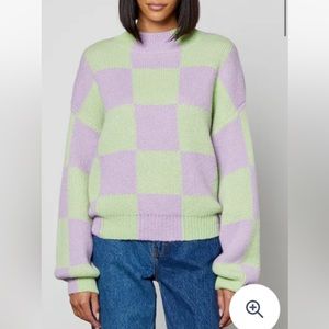 NWT Stine Goya Checkered Sweater Medium